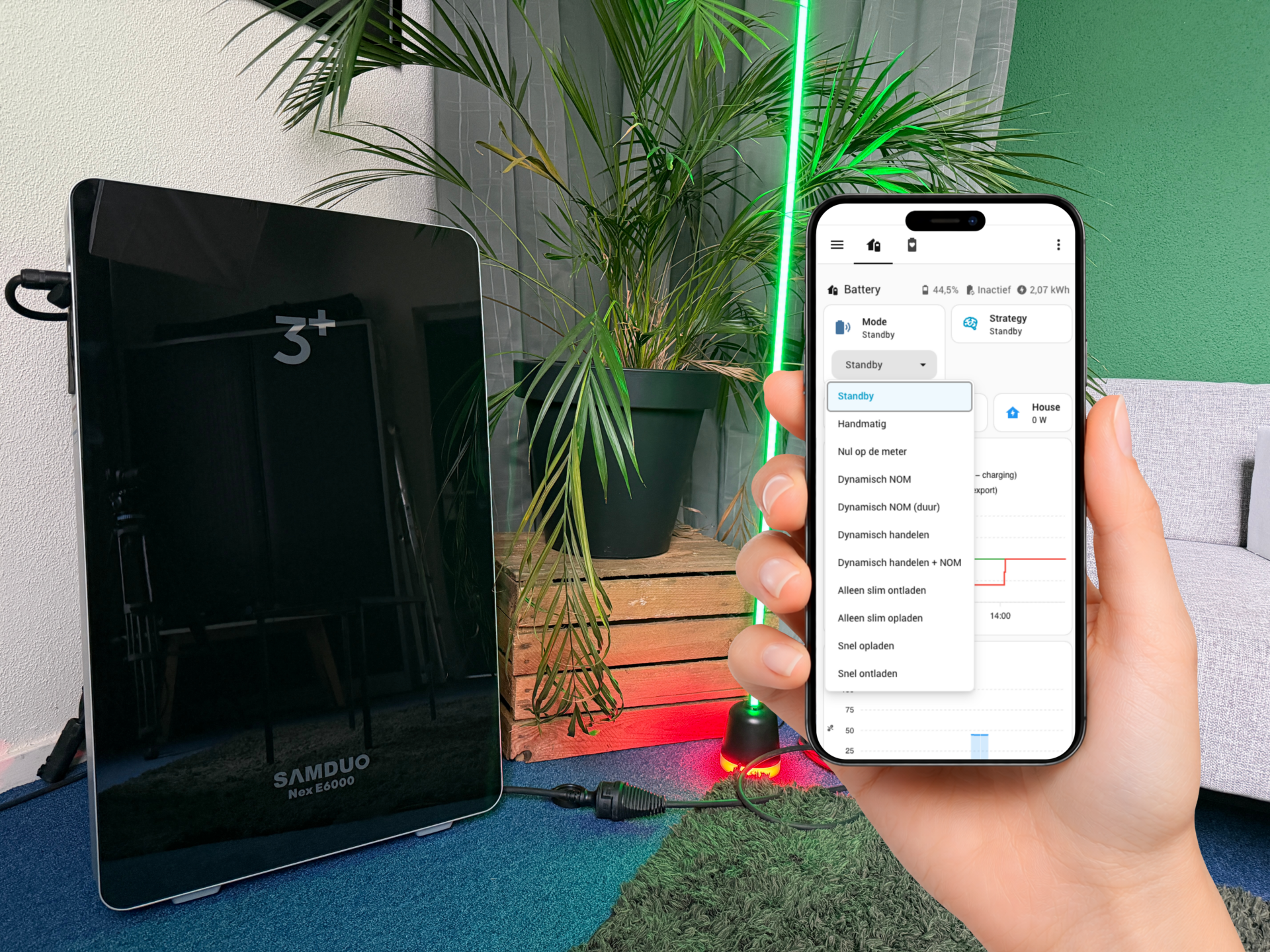 SAMDUO Nex E6000 lokaal aansturen met Home Assistant: elf laadstrategieën in één integratie
